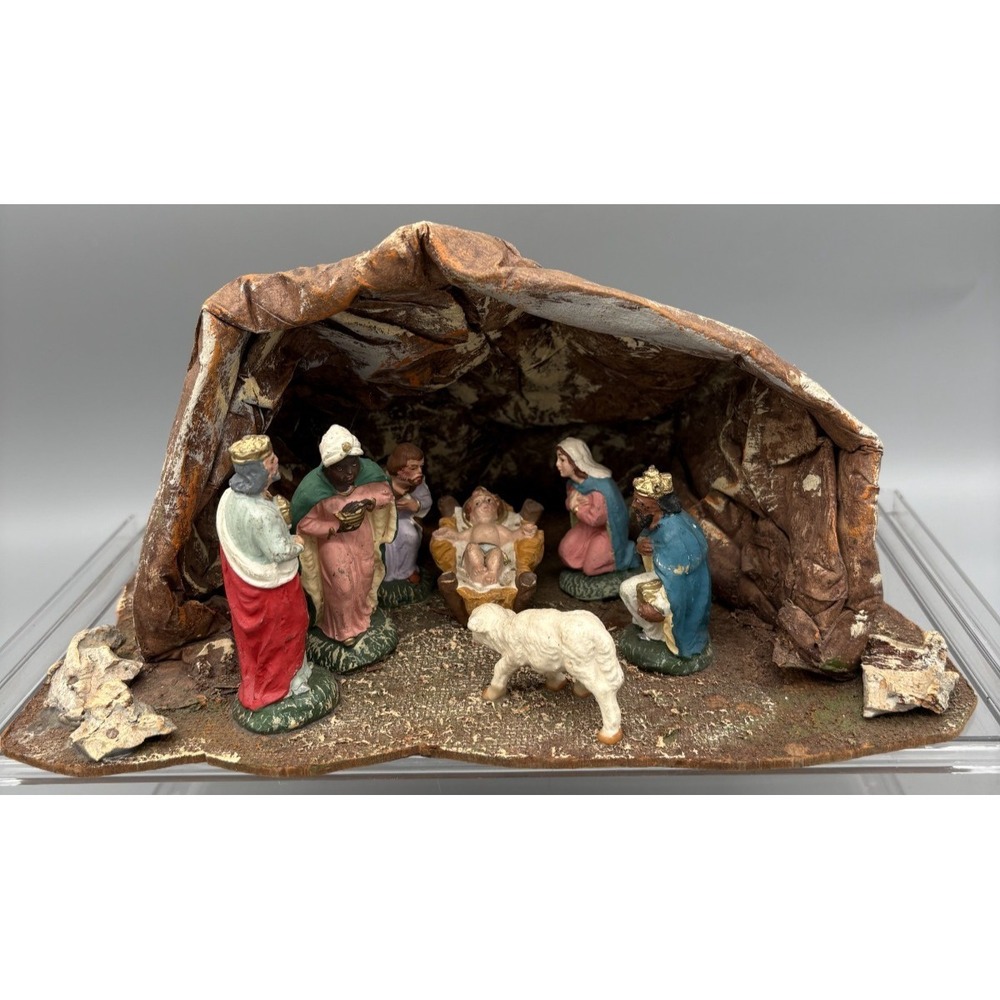 Vintage Paper‎ Mache Nativity Figurine Baby Jesus Hand Crafted Made In Italy